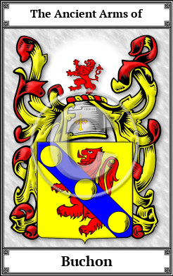 Buchon Family Crest Download (JPG)  Book Plated - 150 DPI