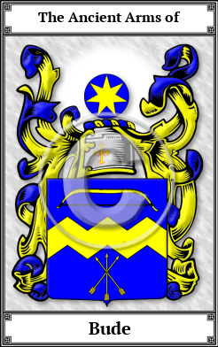 Bude Family Crest Download (JPG)  Book Plated - 150 DPI