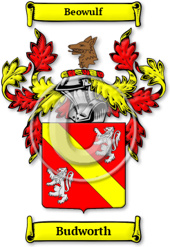 Budworth Family Crest Download (jpg) Legacy Series - 150 DPI