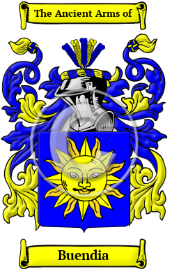 Buendia Family Crest/Coat of Arms