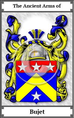 Bujet Family Crest Download (JPG)  Book Plated - 150 DPI