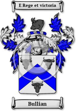 Bullian Family Crest Download (jpg) Legacy Series - 150 DPI
