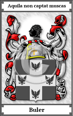 Buler Family Crest Download (JPG) Book Plated - 600 DPI