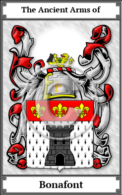 Bonafont Family Crest Download (JPG)  Book Plated - 150 DPI