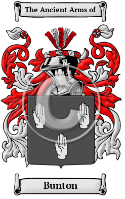 Bunton Family Crest/Coat of Arms