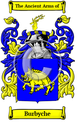 Burbyche Family Crest/Coat of Arms