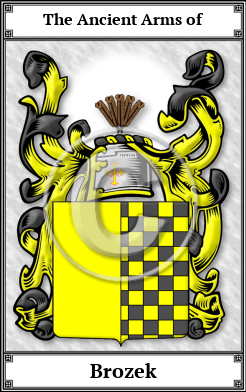 Brozek Family Crest Download (JPG)  Book Plated - 150 DPI