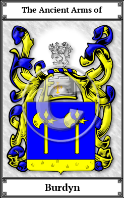 Burdyn Family Crest Download (JPG) Book Plated - 600 DPI