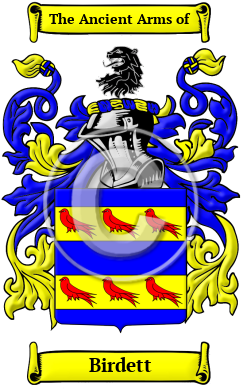 Birdett Family Crest/Coat of Arms