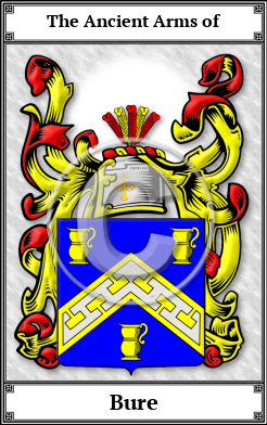 Bure Family Crest Download (JPG)  Book Plated - 150 DPI