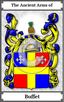 Buffet Family Crest Download (JPG)  Book Plated - 150 DPI