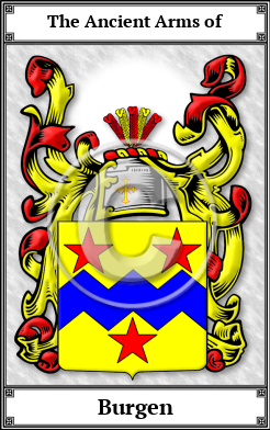 Burgen Family Crest Download (JPG)  Book Plated - 150 DPI