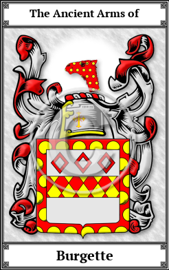 Burgette Family Crest Download (JPG)  Book Plated - 150 DPI