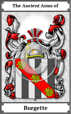 Burgette Family Crest Download (JPG) Book Plated - 600 DPI
