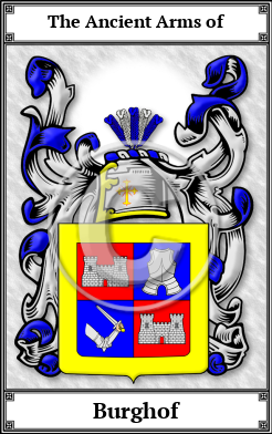 Burghof Family Crest Download (JPG) Book Plated - 600 DPI