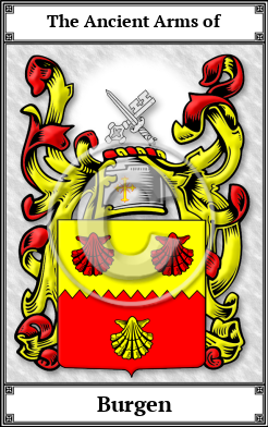 Burgen Family Crest Download (JPG) Book Plated - 600 DPI