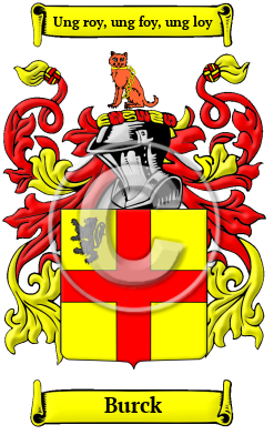 Burck Family Crest/Coat of Arms