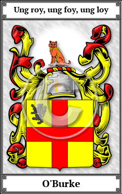 O'Burke Family Crest Download (JPG)  Book Plated - 150 DPI