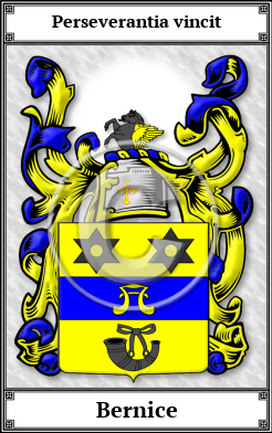 Bernice Family Crest Download (JPG)  Book Plated - 150 DPI