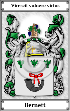 Bernett Family Crest Download (JPG)  Book Plated - 150 DPI