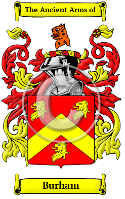 Burham Family Crest/Coat of Arms