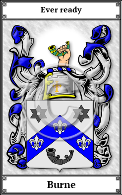 Burne Family Crest Download (JPG) Book Plated - 600 DPI