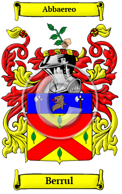 Berrul Family Crest/Coat of Arms