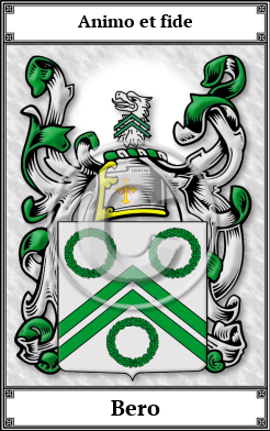 Bero Family Crest Download (JPG)  Book Plated - 150 DPI