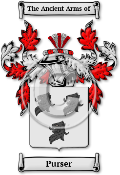 Purser Family Crest Download (jpg) Legacy Series - 150 DPI