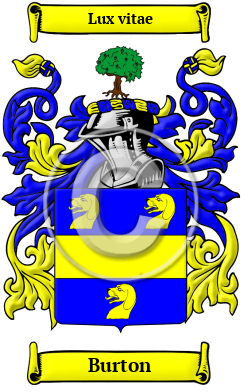 Burton Name Meaning, Family History, Family Crest & Coats of Arms