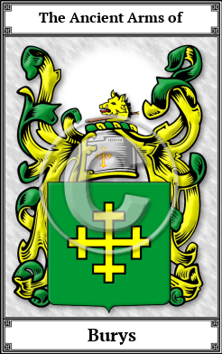Burys Family Crest Download (JPG)  Book Plated - 150 DPI