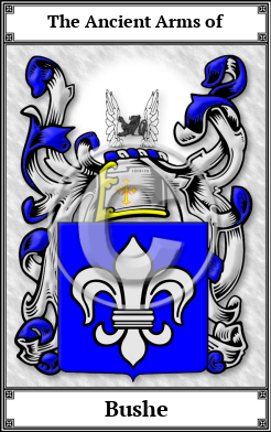 Bushe Family Crest Download (JPG)  Book Plated - 150 DPI