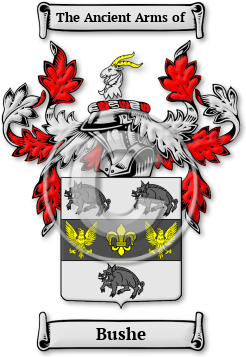 Bushe Family Crest Download (jpg) Legacy Series - 150 DPI
