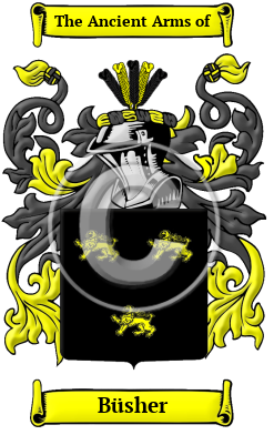 Büsher Family Crest/Coat of Arms