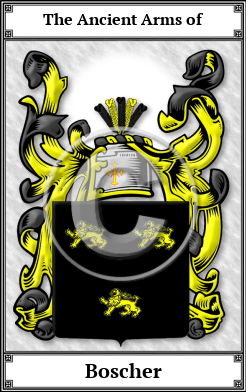 Boscher Family Crest Download (JPG)  Book Plated - 150 DPI