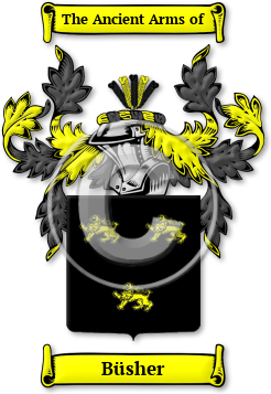 Büsher Family Crest Download (jpg) Legacy Series - 150 DPI