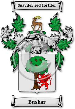 Buskar Family Crest Download (jpg) Legacy Series - 150 DPI