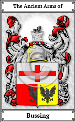 Bussing Family Crest Download (JPG) Book Plated - 600 DPI