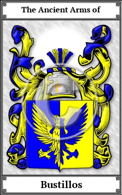 Bustillos Family Crest Download (JPG)  Book Plated - 150 DPI