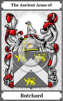Butchard Family Crest Download (JPG) Book Plated - 600 DPI