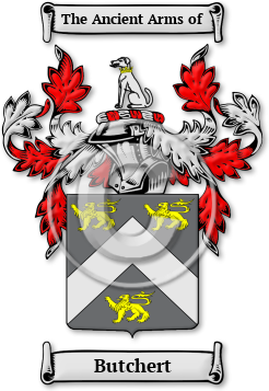Butchert Family Crest Download (jpg) Legacy Series - 150 DPI
