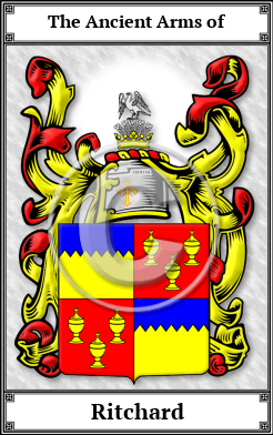 Ritchard Family Crest Download (JPG)  Book Plated - 150 DPI