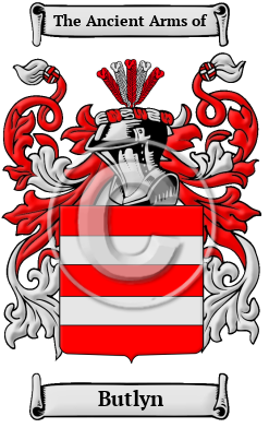 Butlyn Family Crest/Coat of Arms