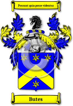 Butes Family Crest Download (JPG) Legacy Series - 600 DPI