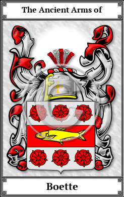 Boette Family Crest Download (JPG) Book Plated - 600 DPI
