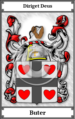 Buter Family Crest Download (JPG)  Book Plated - 150 DPI