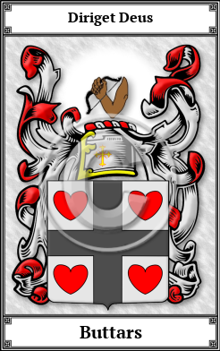 Buttars Family Crest Download (JPG)  Book Plated - 150 DPI