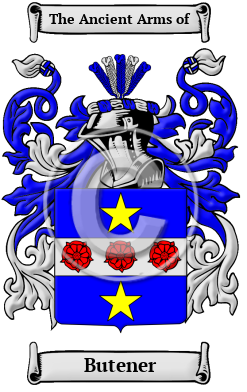 Butener Family Crest/Coat of Arms