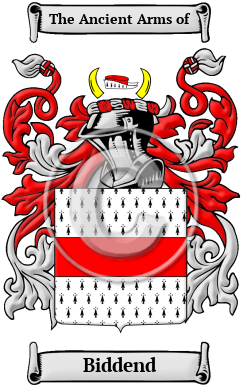 Biddend Family Crest/Coat of Arms