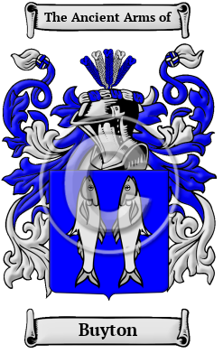 Buyton Family Crest/Coat of Arms
